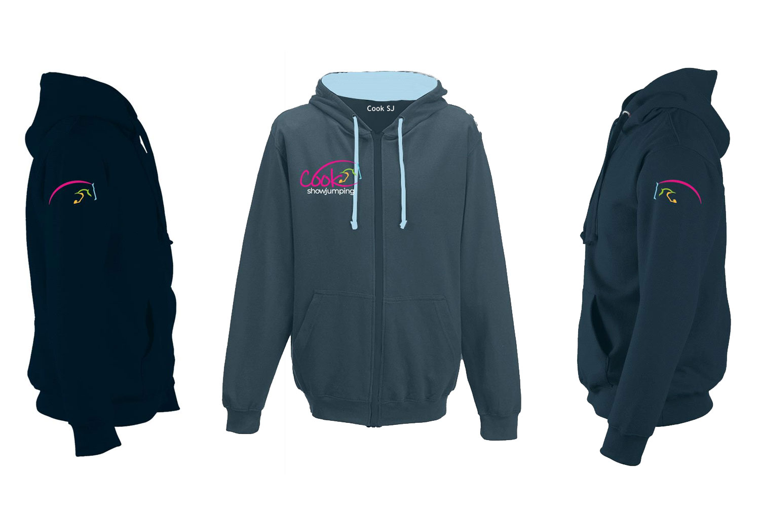 SC Contrast Zip Hoodie