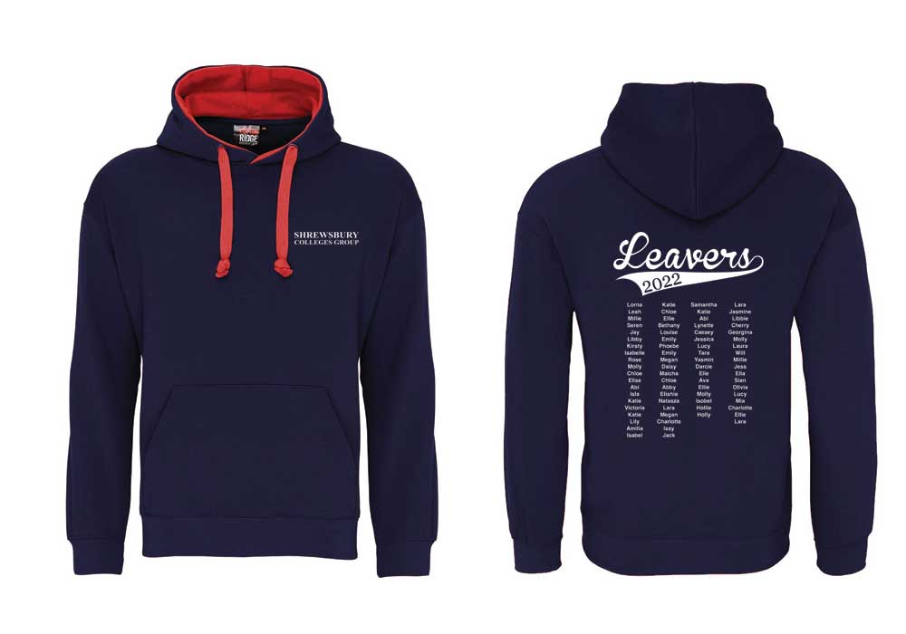 Shrewsbury Colleges Adult Leavers Hoodie