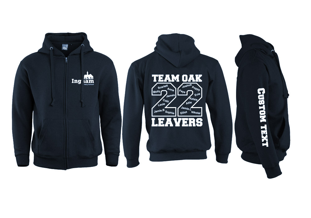 Ingham Adults Leavers zip hoodie