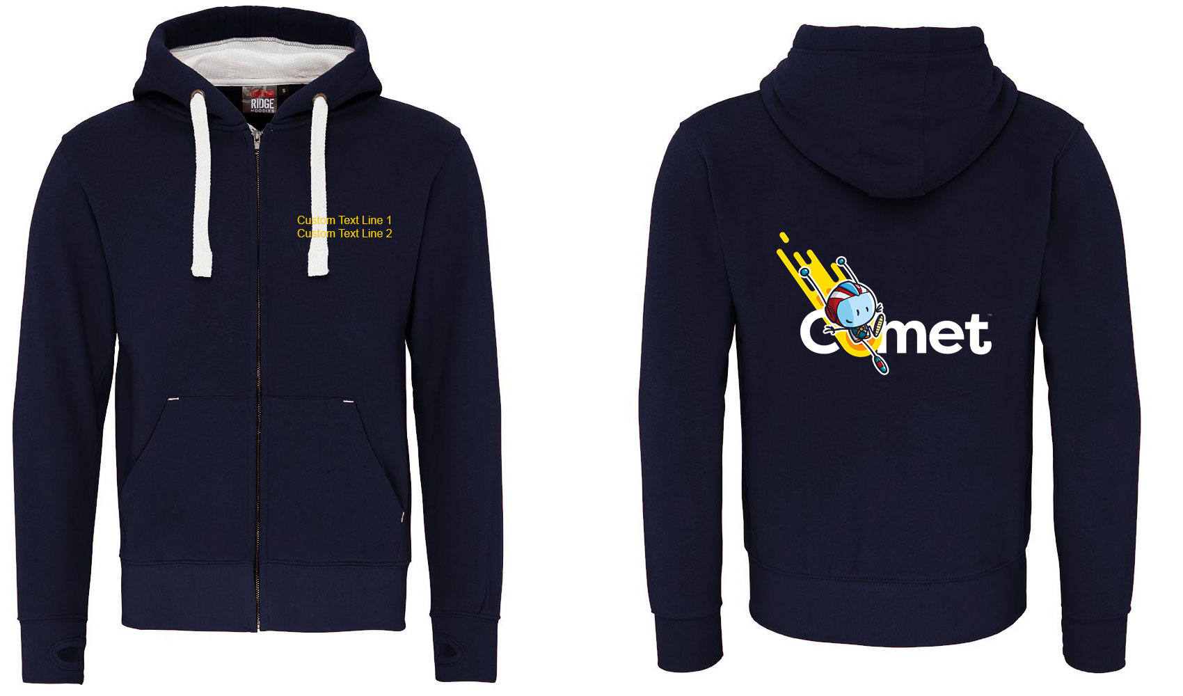 CoMET Zip Hoodie without front logo