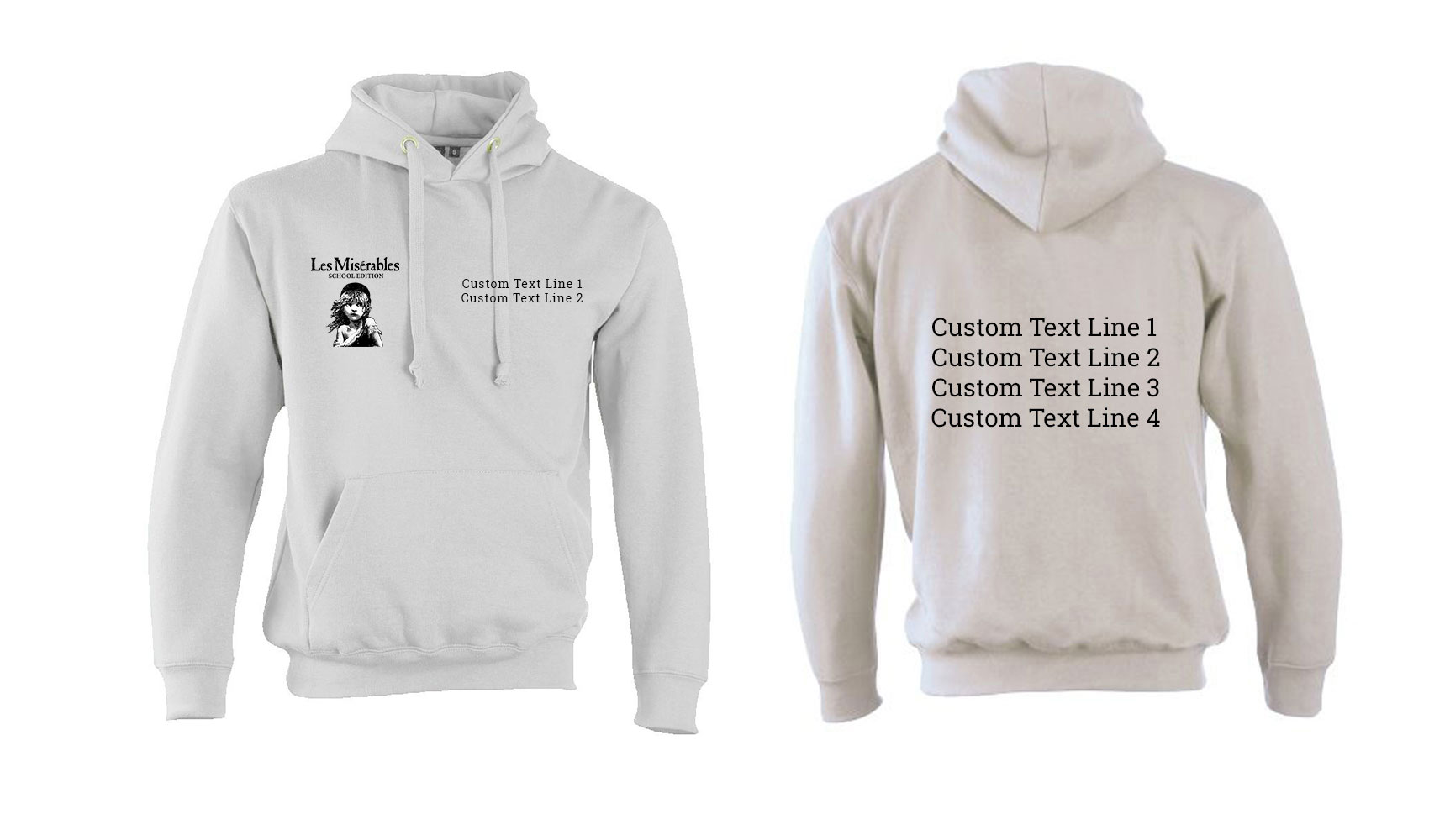 NHSGLesMis Adult Hoodie white