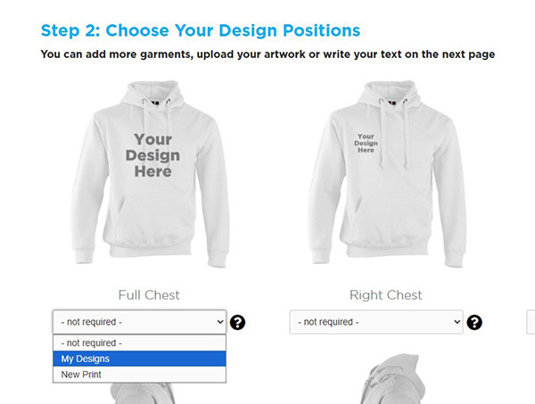 How do you add your designs to a product